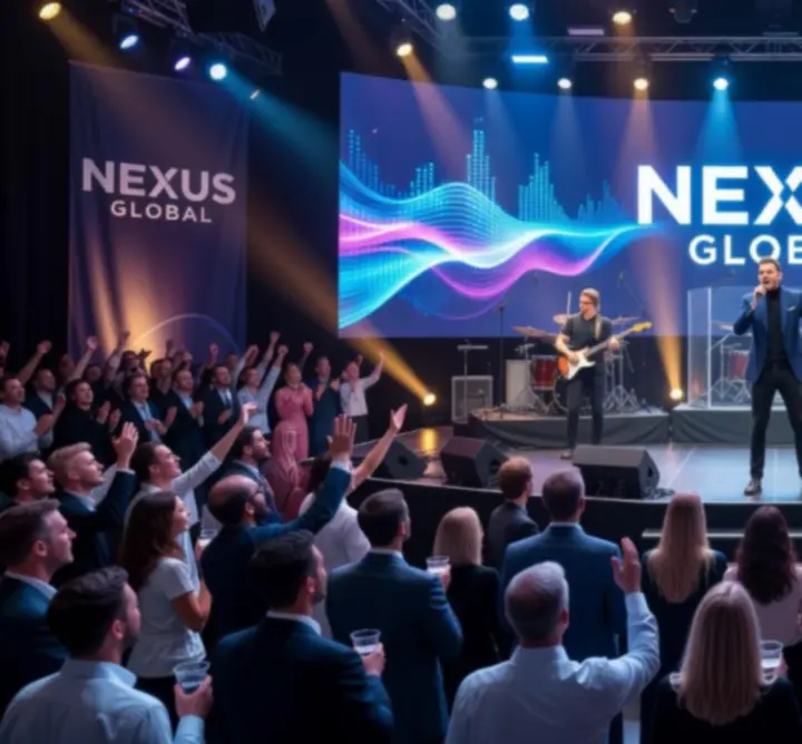 Corporate music event on a professional stage